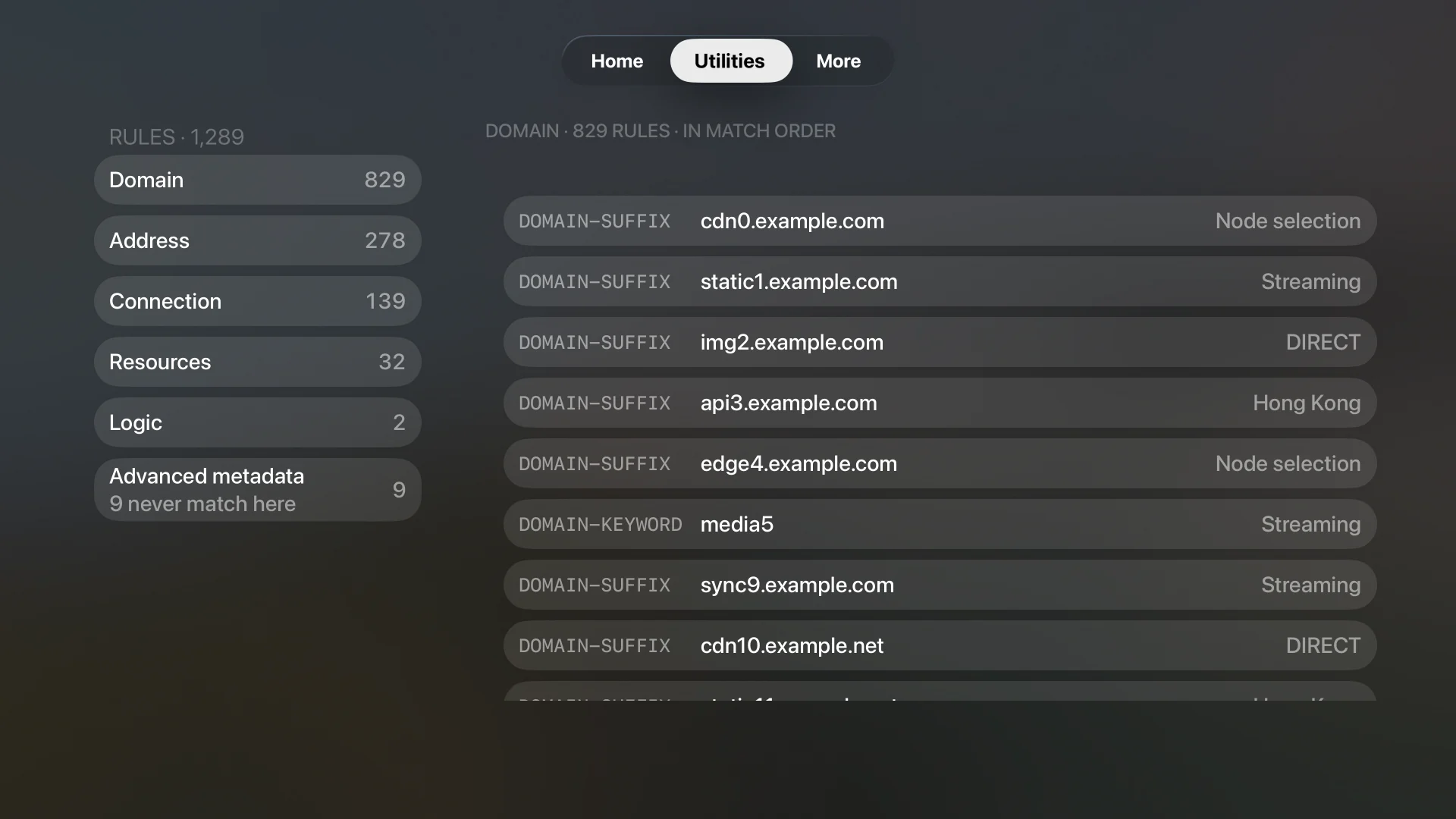 Rule coverage on Apple TV